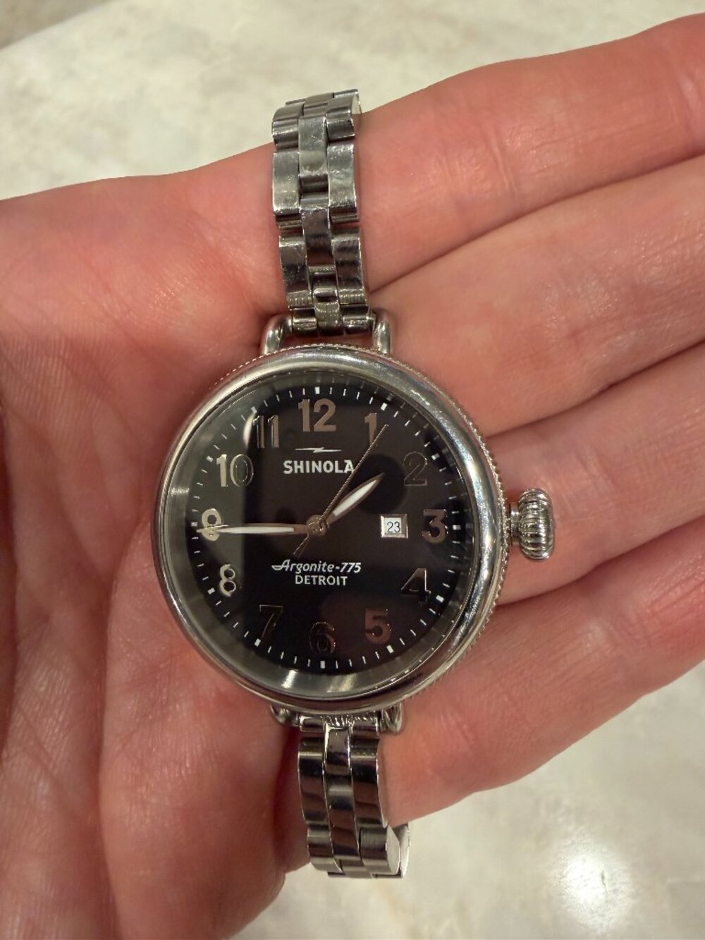 Shinola Women's Birdy Black Silver Bracelet Watch